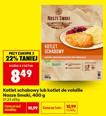Kotlet schabowy Nasze Smaki promocja w Biedronka