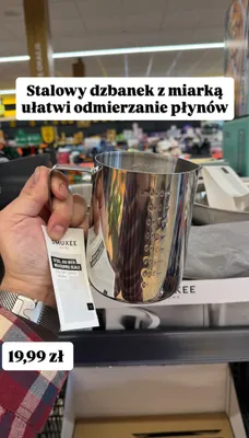 Stalowy dzbanek z miarką promocja w Biedronka