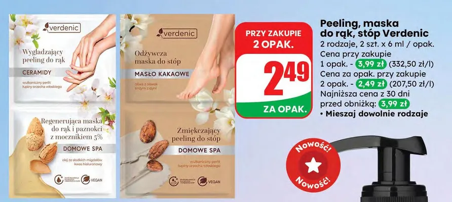 Peeling, maska do rąk, stóp promocja w Dino