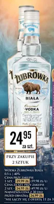 Wódka Żubrówka Biała promocja w Dino