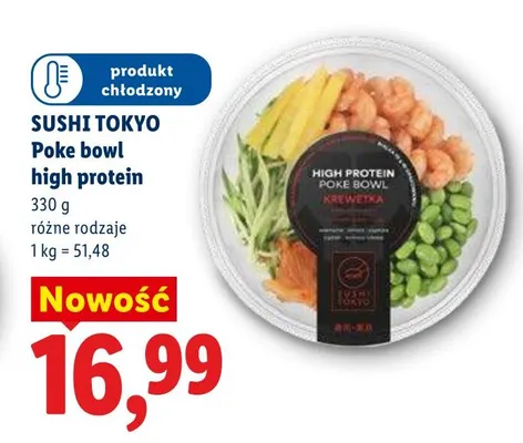 Poke bowl high protein Sushi Tokyo promocja w Lidl