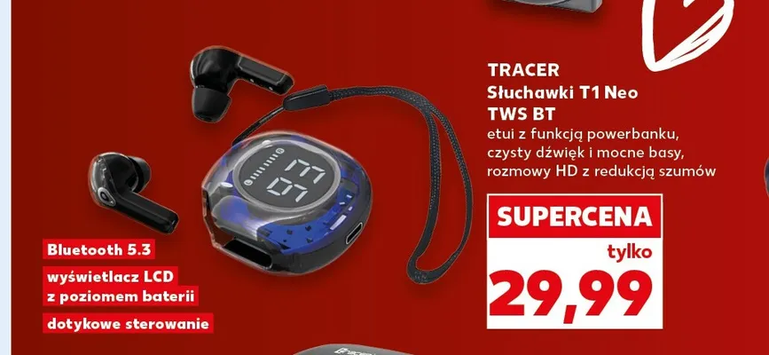 Słuchawki Tracer T1 Neo promocja w Kaufland