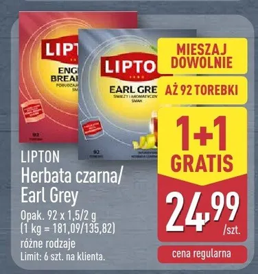 Herbata czarna/Earl Grey promocja w Aldi