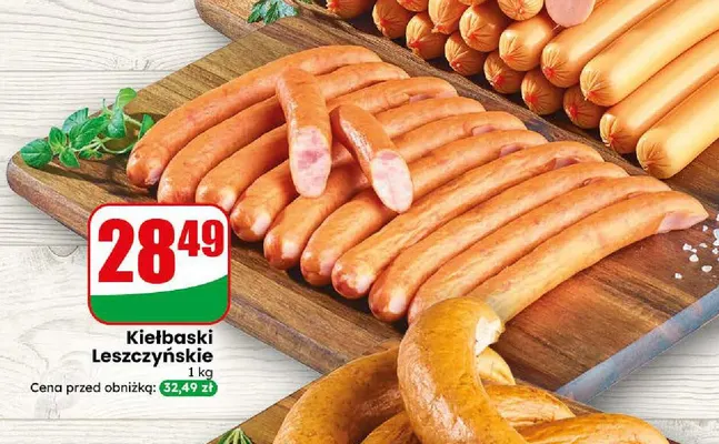 Kiełbaski leszczyńskie Agro Rydzyna promocja w Dino