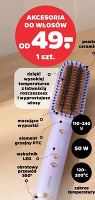 Szczotka prostująca do włosów promocja w Netto