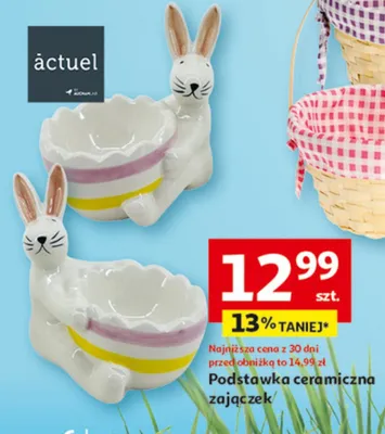 Podstawka ceramiczna zajączek promocja w Auchan