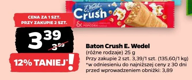 Baton Crush E. Wedel promocja w Netto