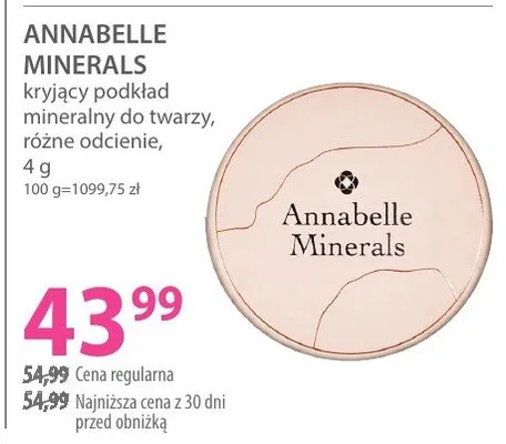 Puder Annabelle Minerals kryjący podkład mineralny do twarzy różne odcienie 4 g promocja w Hebe