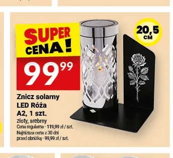 Znicz solarny LED Róża A2 promocja w Twój Market
