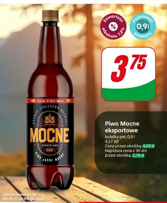 Piwo Mocne eksportowe Jabłonowo promocja w Dino