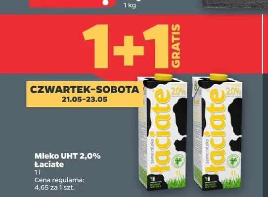 Mleko UHT 2,0% Łaciate promocja w Netto