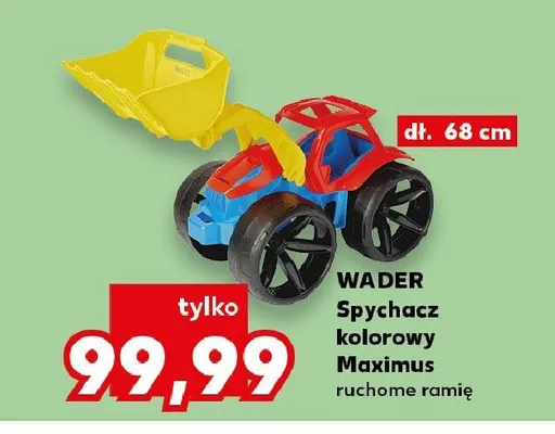 Spychacz kolorowy Maximus ruchome ramię Wader dł. 68cm promocja w Kaufland