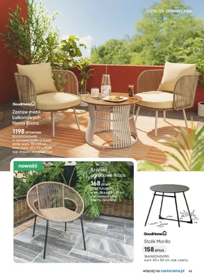 Krzesło ogrodowe Ricco promocja w Castorama