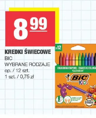 Kredki świecowe BIC promocja w SPAR