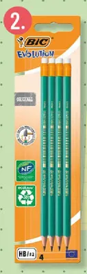 Ołówek z gumką BIC Evolution 4-pak promocja w POLOmarket