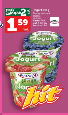 Jogurt truskawkowy Piątnica promocja w TOPAZ