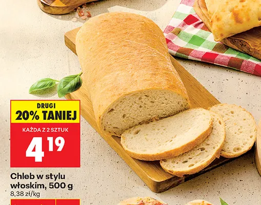 Chleb w stylu włoskim promocja w Biedronka
