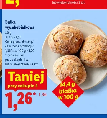 Bułka wysokobiałkowa promocja w Lidl