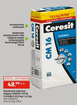 Elastyczna zaprawa klejąca CM 16 Flexible promocja w Leroy Merlin