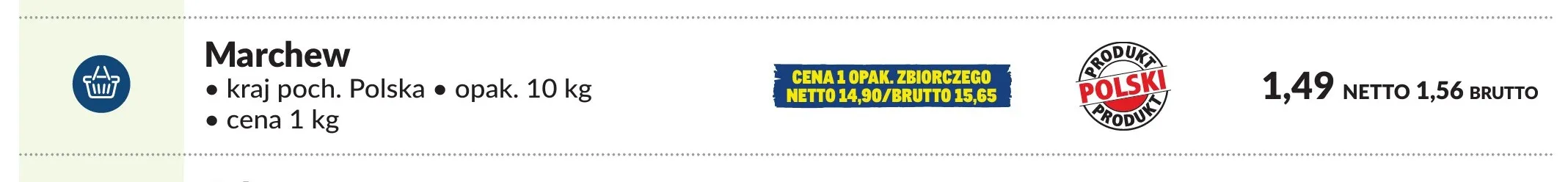 Marchew polska promocja w Makro