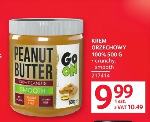 Krem orzechowy Go On promocja w Selgros