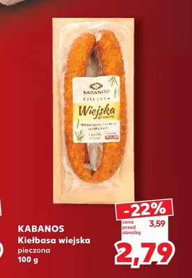 Kiełbasa wiejska pieczona Kabanos promocja w Kaufland