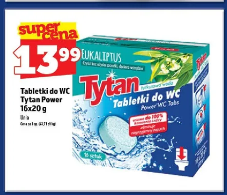 Tabletki do WC Tytan Power Eukaliptus promocja w TOPAZ