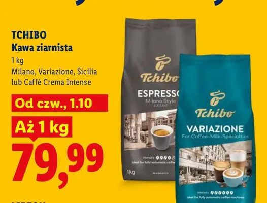 Kawa ziarnista Tchibo Variazione promocja w Lidl