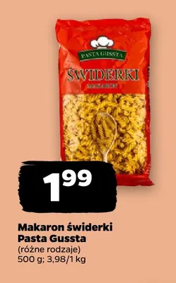 Makaron świderki Pasta Gussta promocja w Netto