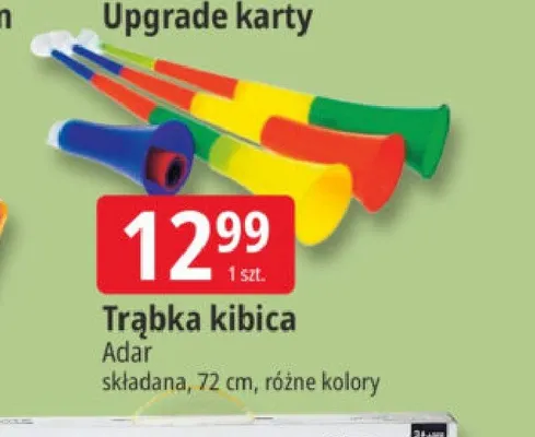 Trąbka kibica Adar składana 72cm promocja w Leclerc