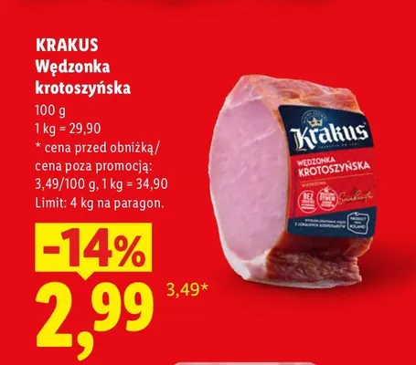 Wędzonka krotoszyńska Krakus promocja w Lidl