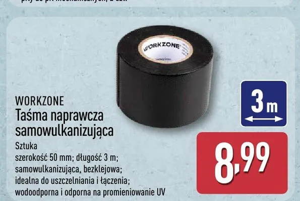 Taśma naprawcza samowulkanizująca WORKZONE promocja w Aldi