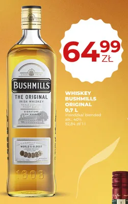 Whiskey Bushmills Original irlandzka blended promocja w Duży Ben