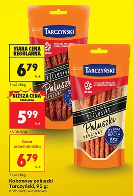 Kabanosy paluszki drobiowe, wieprzowe promocja w Biedronka