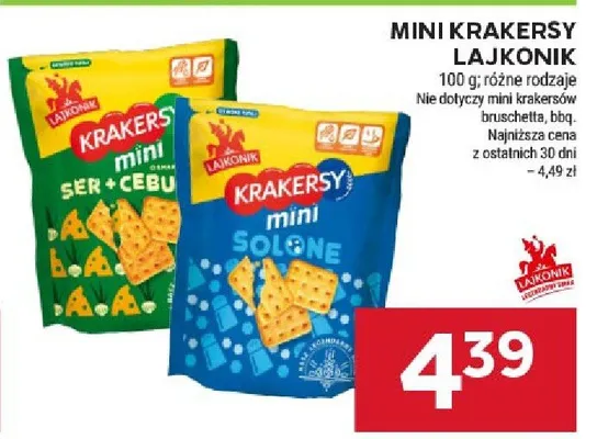Mini krakersy Lajkonik ser-cebula i solone promocja w Stokrotka