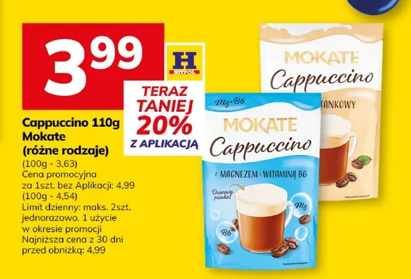Cappuccino 110g (różne rodzaje) promocja w Hitpol