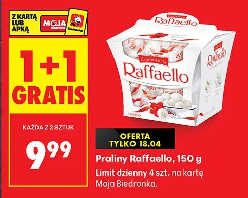 Praliny Raffaello, 150g promocja w Biedronka