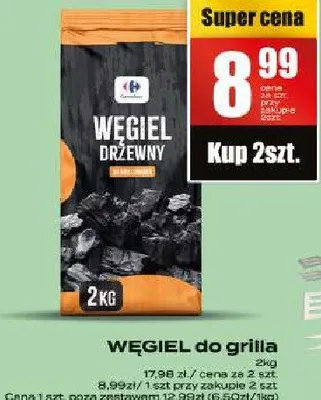 Węgiel drzewny Carrefour promocja w Supeco