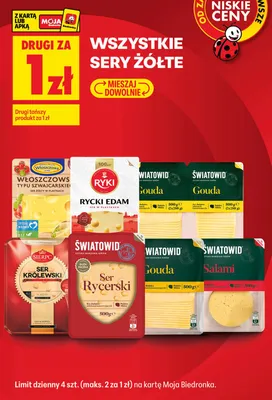 Ser żółty Salami Światowid promocja w Biedronka