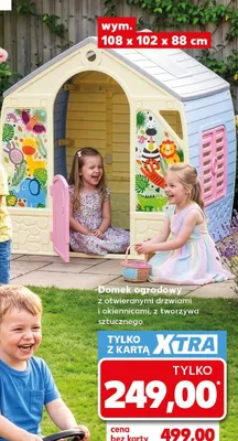 Domek ogrodowy z otwieranymi drzwiami i okiennicami z tworzywa sztucznego 108x102x88cm promocja w Kaufland