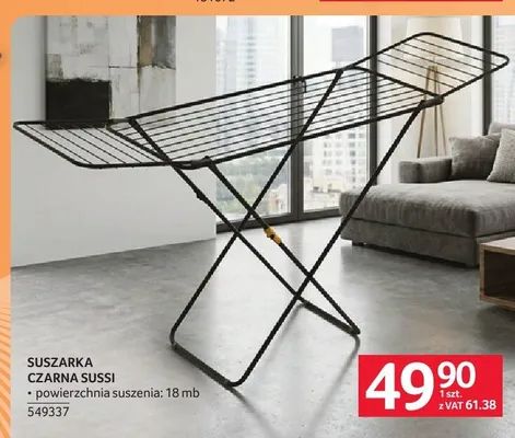 Suszarka czarna Sussi promocja w Selgros
