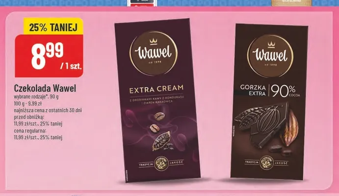 Czekolada Wawel Extra Cream promocja w POLOmarket