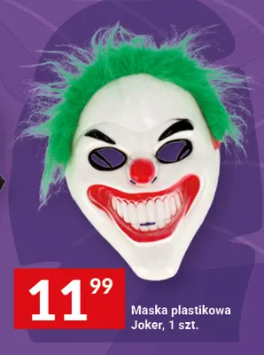 Maska plastikowa Joker promocja w Twój Market