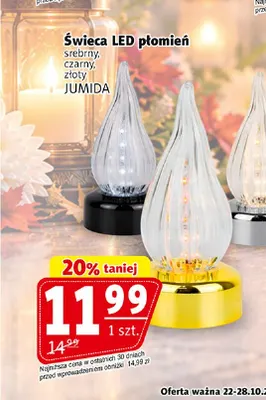 Świeca LED płomień Jumida promocja w Prim Market