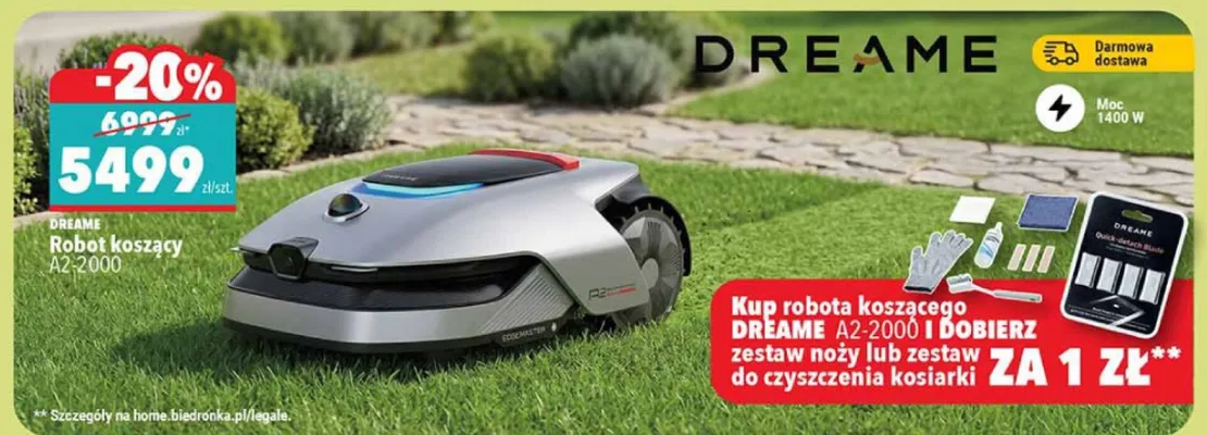 Robot koszący A2-2000 promocja w Biedronka