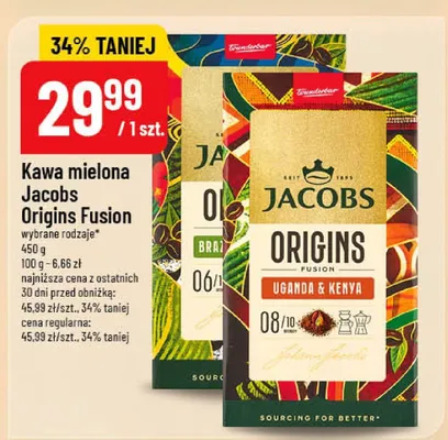 Kawa mielona Jacobs Origins Fusion promocja w POLOmarket