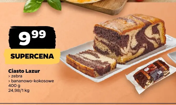 Ciasto Lazur zebra promocja w Netto