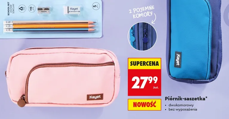 Piórnik-saszetka Kayet promocja w Biedronka