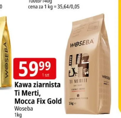Kawa ziarnista Woseba Ti Merti promocja w Leclerc