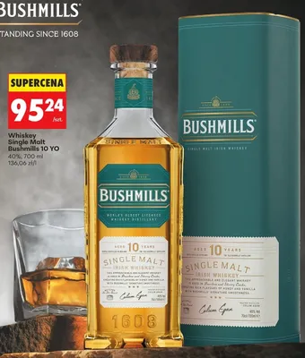 Whiskey Single Malt Bushmills 10 YO promocja w Biedronka